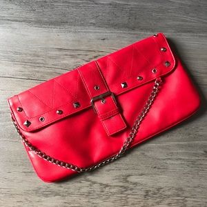 ♥️ 3/$15 Red Studded Clutch